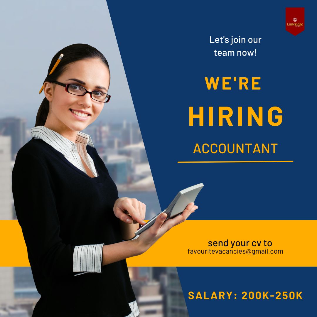 Accountant Job Opening – Limeridge Signature Hotel