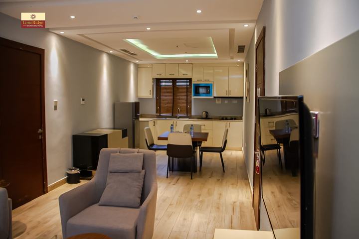 Velvet Vista Apartment room at LimeRidge Signature Hotel